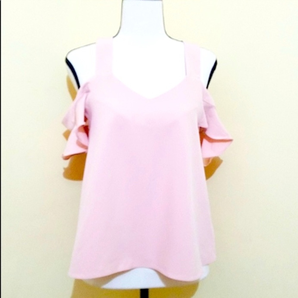 Forever 21 Cold Shoulder Flared Top Size S - Picture 1 of 11